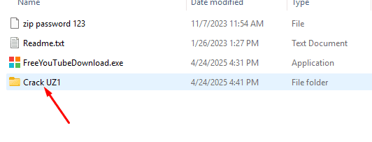 Extract the Crack file