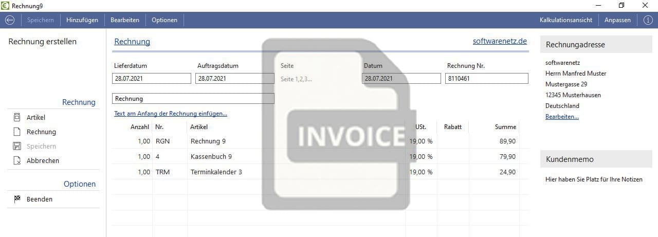 softwarenetz invoice latest version Free Download - IGetMyPC.com