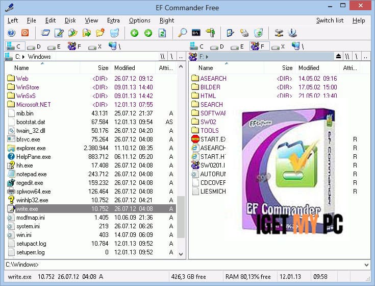 EF Commander Free Download - IGetMyPC.com