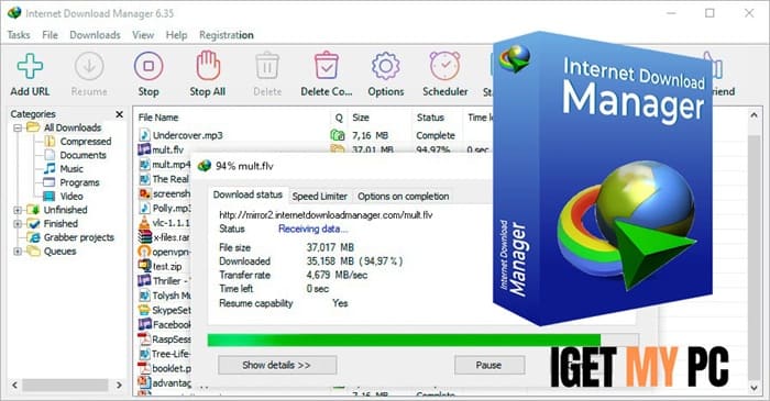 Internet Download Manager Free Download Internet Download Manager Free Download - IGetMyPC.com